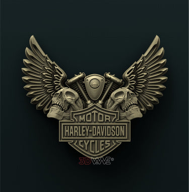 BIKERS SKULLS 3D STL 3DWave